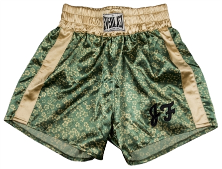 Joe Frazier Worn Green and Gold Trunks From The Movie "Ali" (Columbia Pictures COA) 